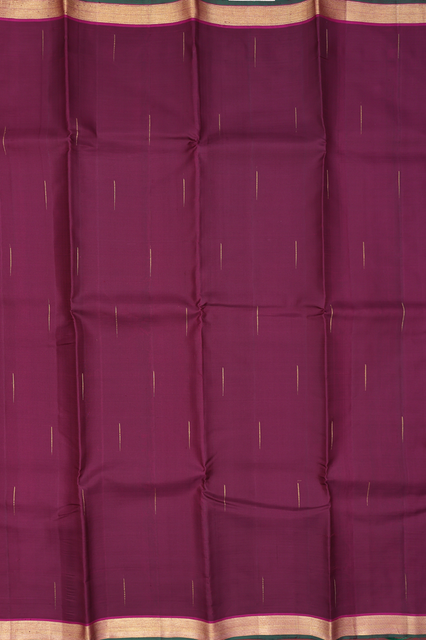 Kanchipuram Silk Saree In Maroon With Malli Moggu Buttas