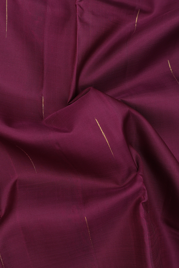 Kanchipuram Silk Saree In Maroon With Malli Moggu Buttas