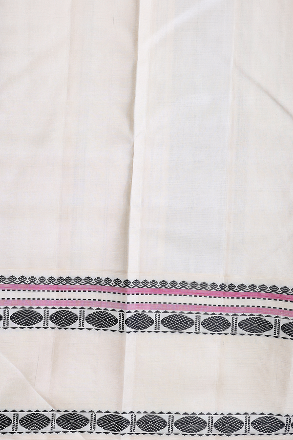 Kanchipuram Silk Saree In Maroon With Rudraksh Border