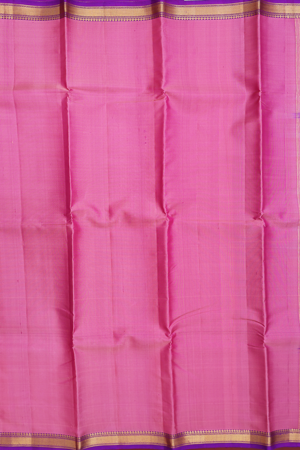 Kanchipuram Silk Saree In Mauve Pink With Contrast Border