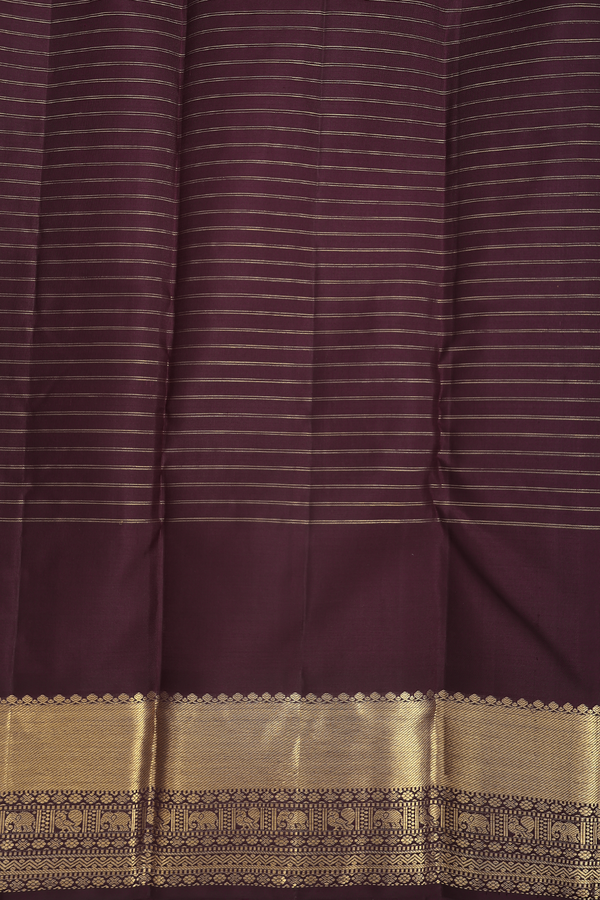 Kanchipuram Silk Saree In Mauve With Checks Design
