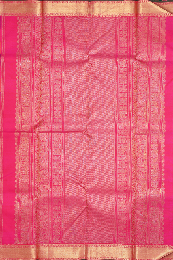 Kanchipuram Silk Saree In Multicolor With Checks Design