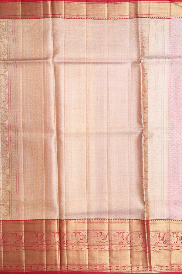 Kanchipuram Silk Saree Tissue Tiffany Blue With Diagonal Design