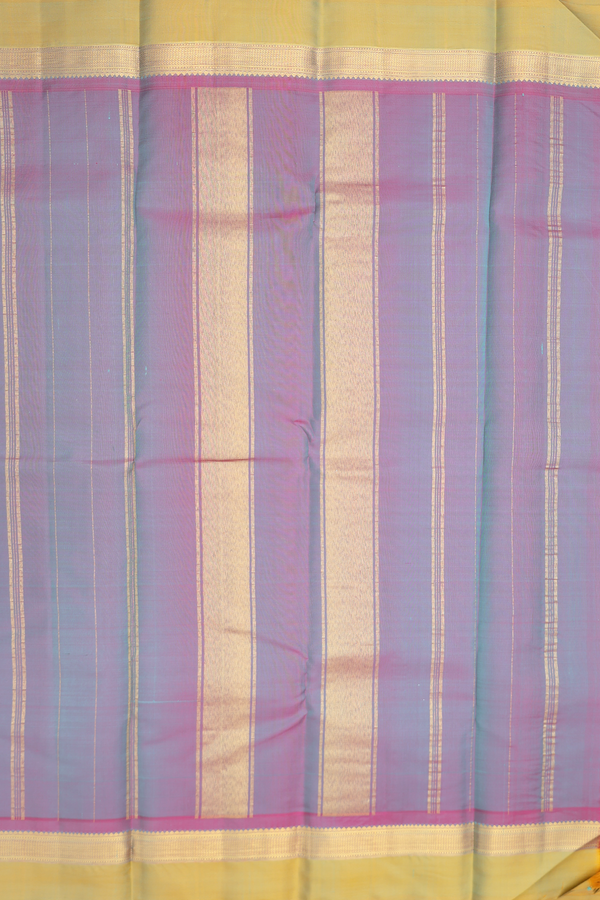 Kanchipuram Silk Saree In Mint Green With Floral Buttis