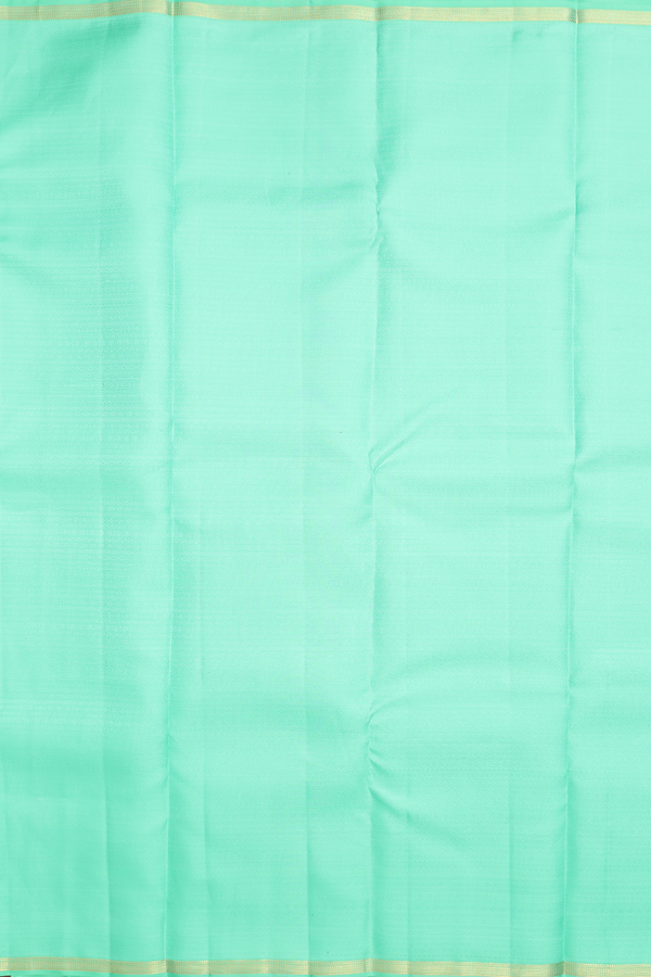 Kanchipuram Silk Saree In Mint Green With Jacquard Pattern