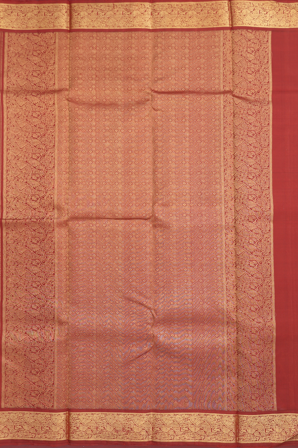 Kanchipuram Silk Saree In Mint Green With Korvai Zari Border