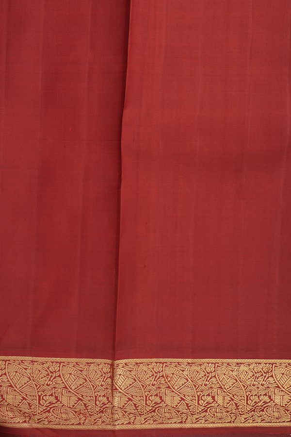 Kanchipuram Silk Saree In Mint Green With Korvai Zari Border