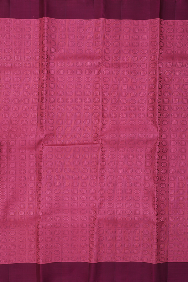 Kanchipuram Silk Saree In Mulberry With Jacquard Pattern