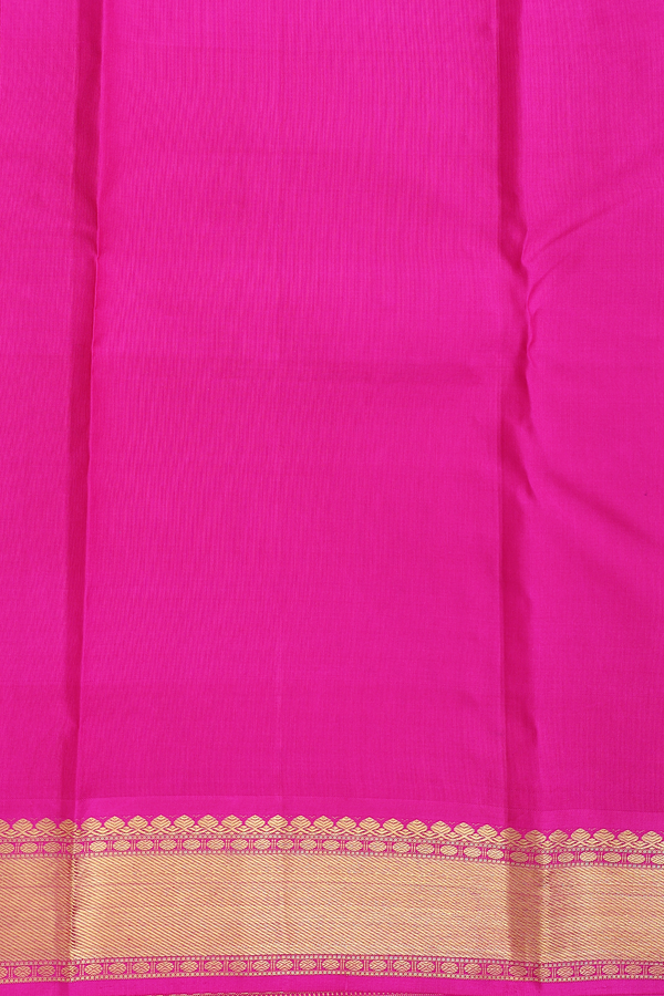 Kanchipuram Silk Saree In Multicolor Along Checks With Buttas