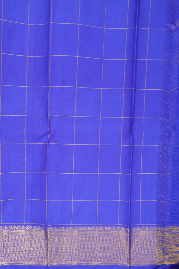 Kanchipuram Silk Saree In Multicolor Along Checks With Buttas