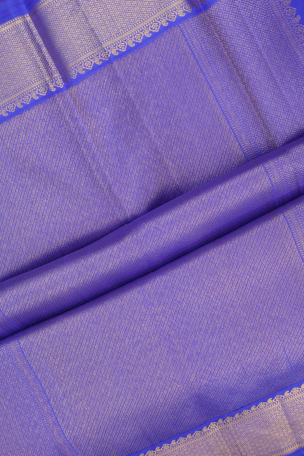 Kanchipuram Silk Saree In Multicolor Along Checks With Buttas