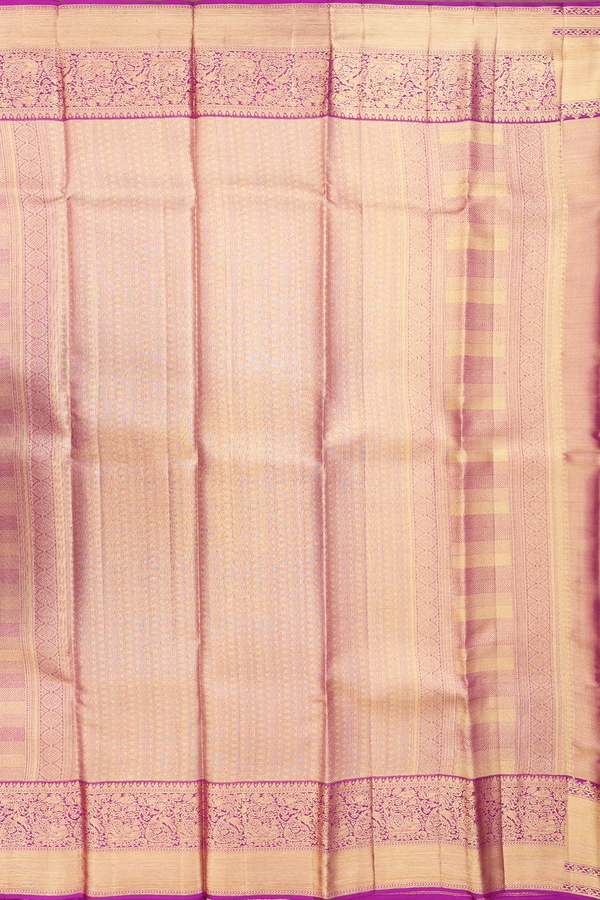 Kanchipuram Silk Saree In Multicolor Tissue With Allover Design