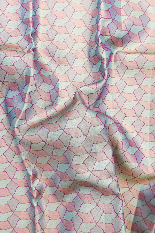 Kanchipuram Silk Saree In Multicolor Tissue With Allover Design