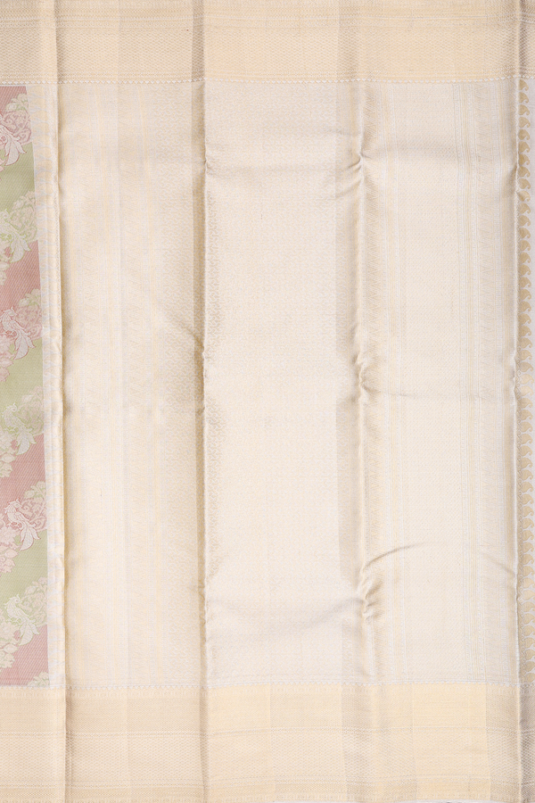 Kanchipuram Silk Saree In Multicolor Tissue With Peacock Design