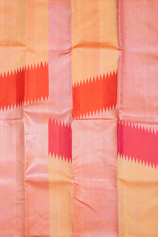 Kanchipuram Silk Saree In Multicolor With Allover Design