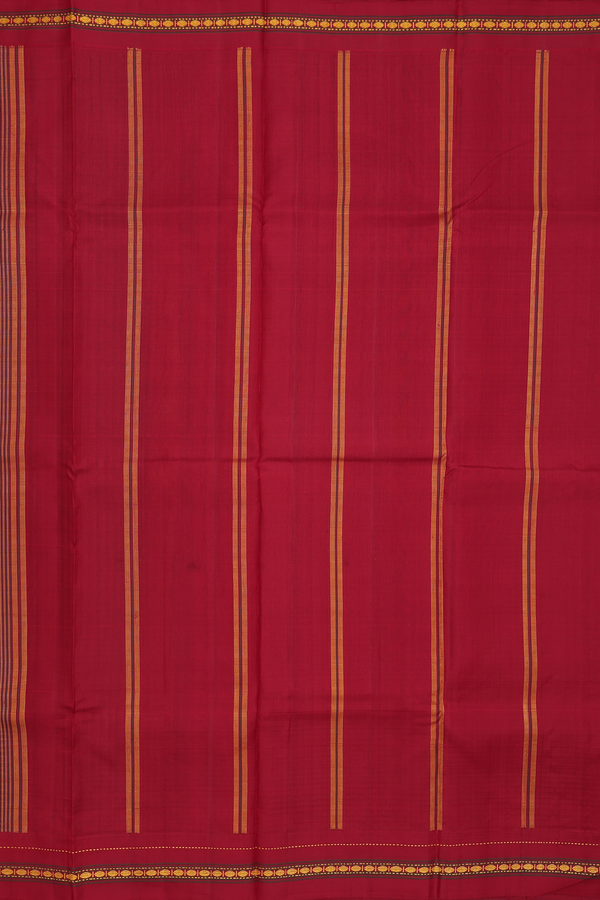 Kanchipuram Silk Saree In Multicolor With Checks Design