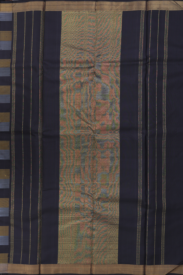 Kanchipuram Silk Saree In Multicolor With Checks Design