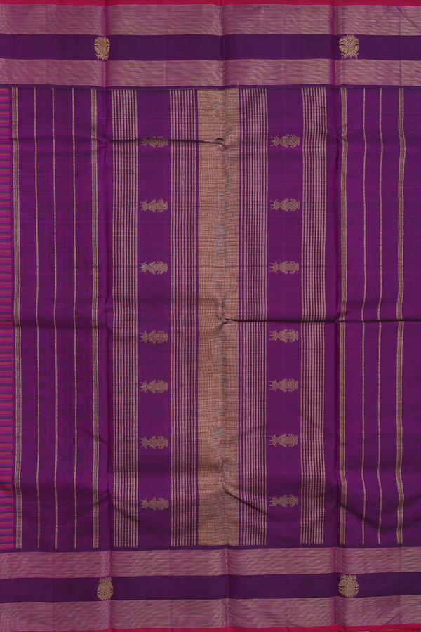 Kanchipuram Silk Saree In Multicolor With Checks Design
