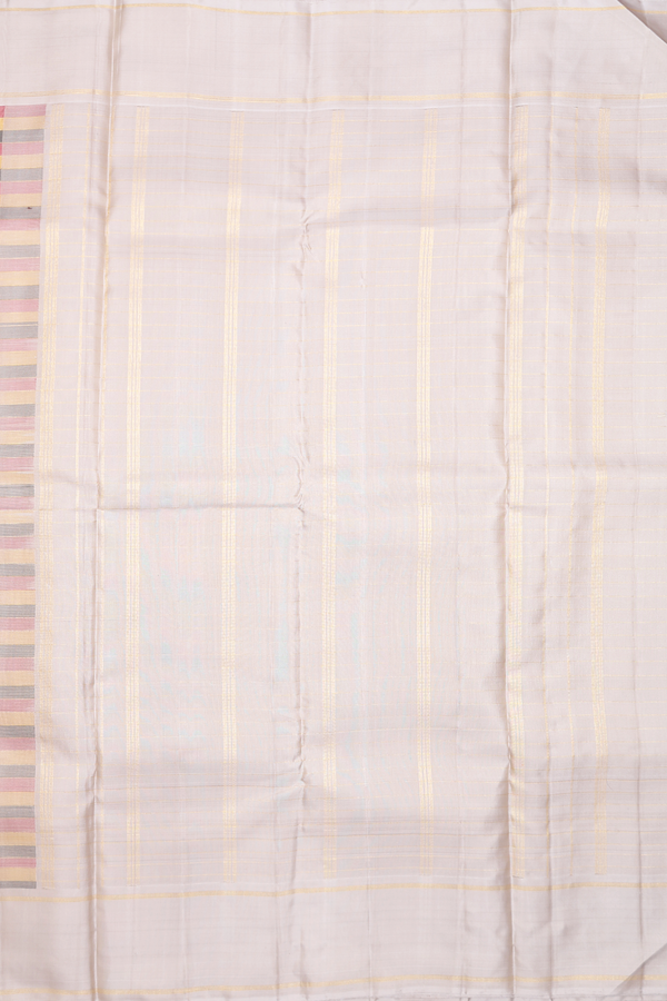 Kanchipuram Silk Saree In Multicolor With Checks Design