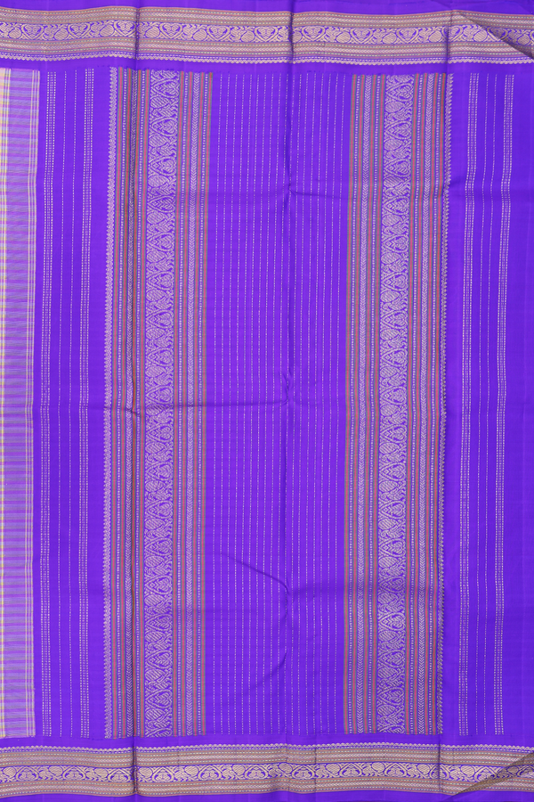 Kanchipuram Silk Saree In Multicolor With Checks Design