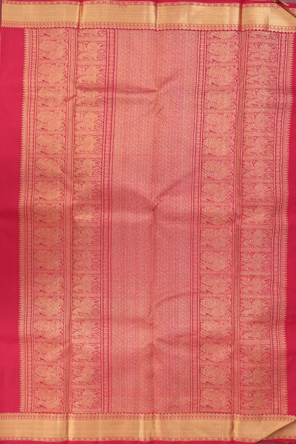 Kanchipuram Silk Saree In Multicolor With Checks Design