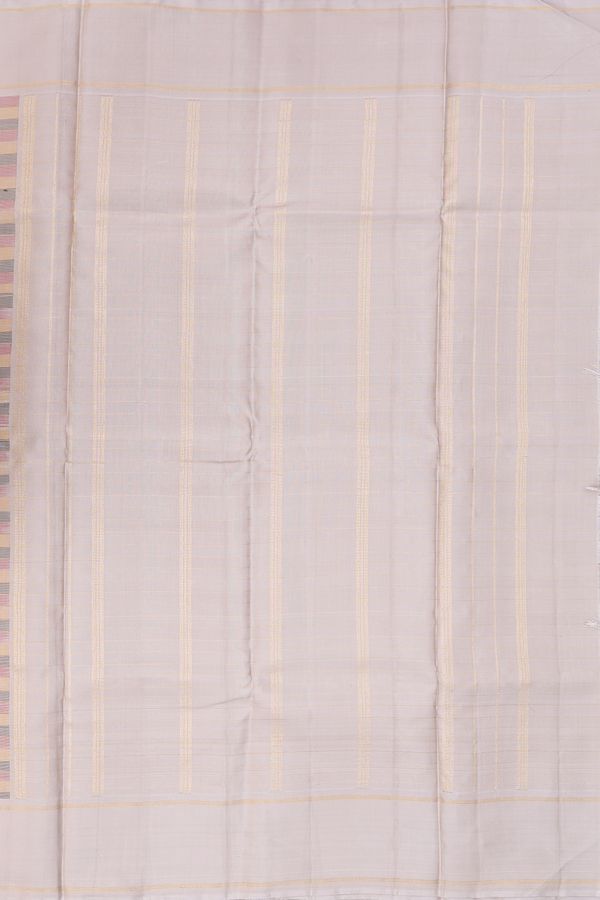 Kanchipuram Silk Saree In Multicolor With Checks Design