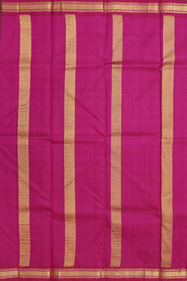 Kanchipuram Silk Saree In Multicolor With Checks Design