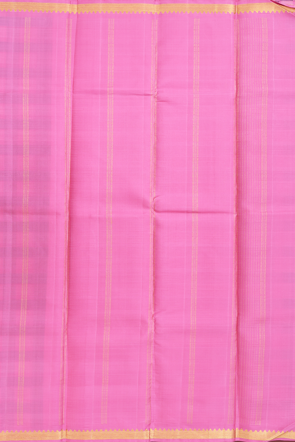 Kanchipuram Silk Saree In Multicolor With Checks Design