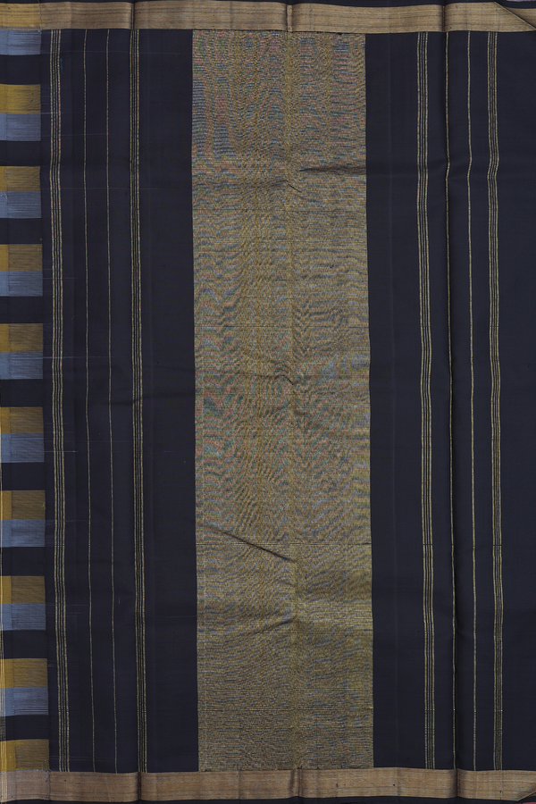 Kanchipuram Silk Saree In Multicolor With Checks Design