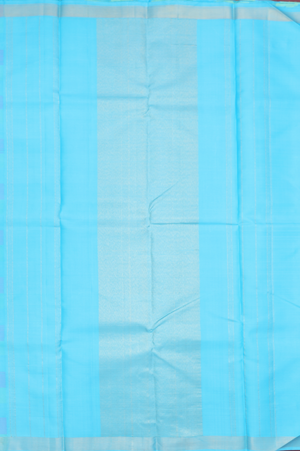 Kanchipuram Silk Saree In Multicolor With Checks Design