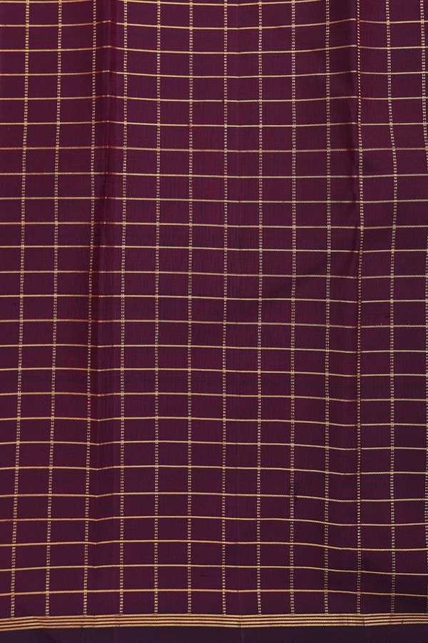 Kanchipuram Silk Saree In Multicolor With Checks Design