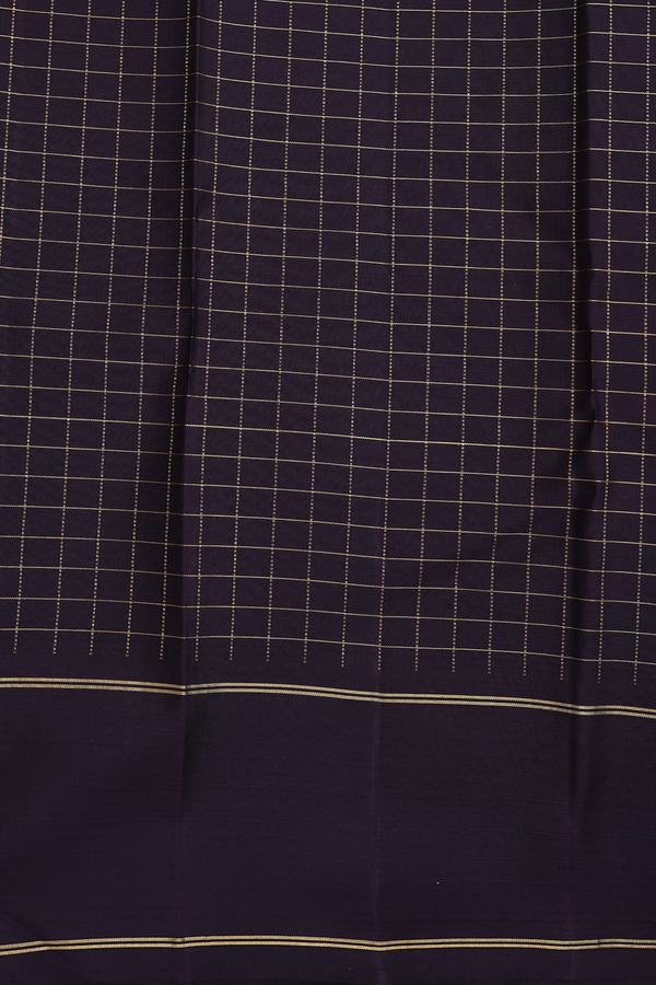 Kanchipuram Silk Saree In Multicolor With Checks Design