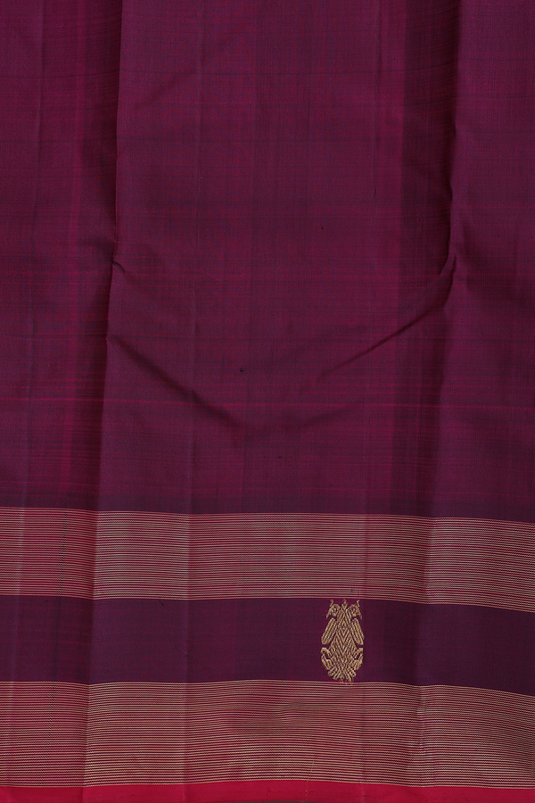 Kanchipuram Silk Saree In Multicolor With Checks Design
