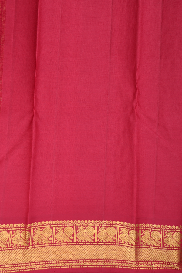 Kanchipuram Silk Saree In Multicolor With Checks Design