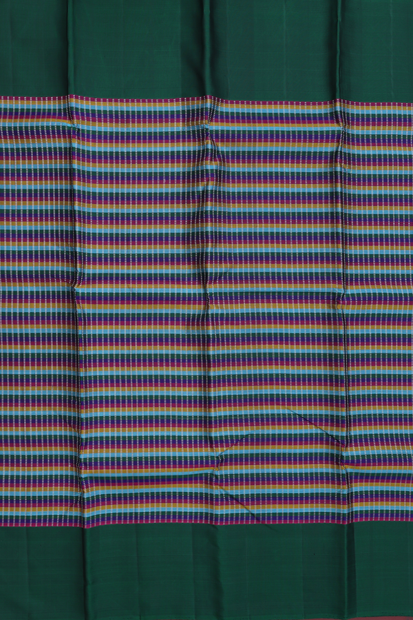 Kanchipuram Silk Saree In Multicolor With Checks Design