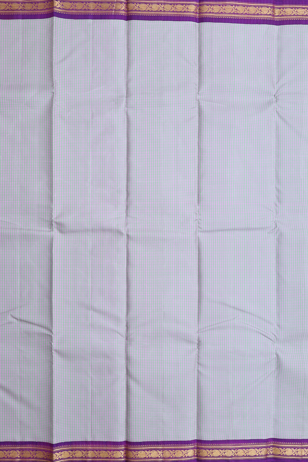 Kanchipuram Silk Saree In Multicolor With Checks Design