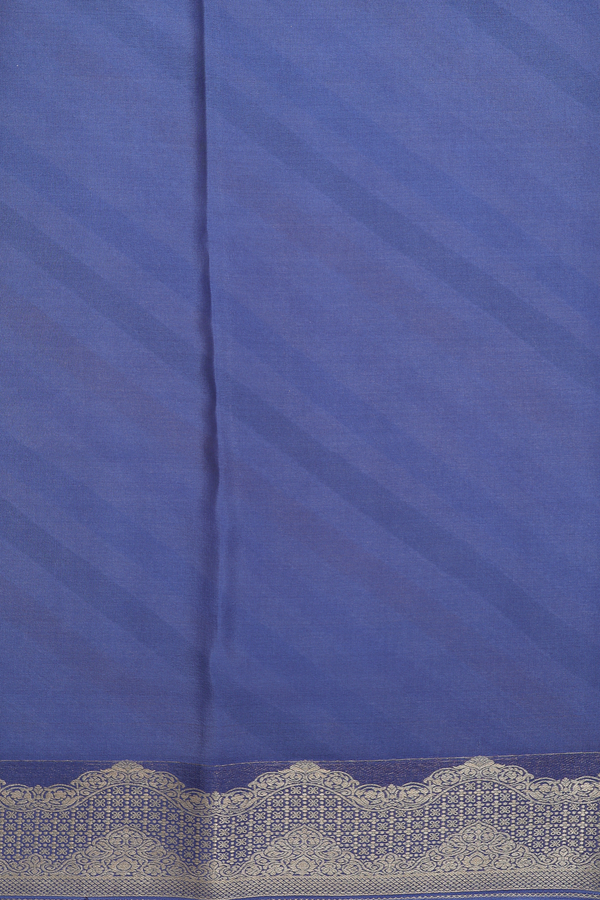 Mysore Silk Saree In Multicolor With Diagonal Design