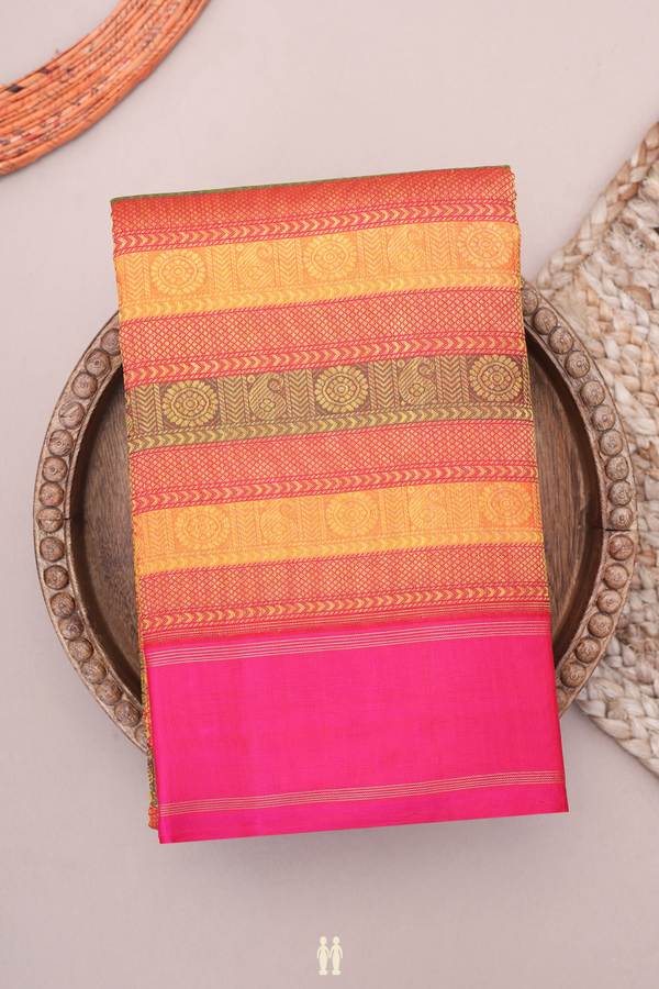 Kanchipuram Silk Saree In Multicolor With Jacquard Pattern