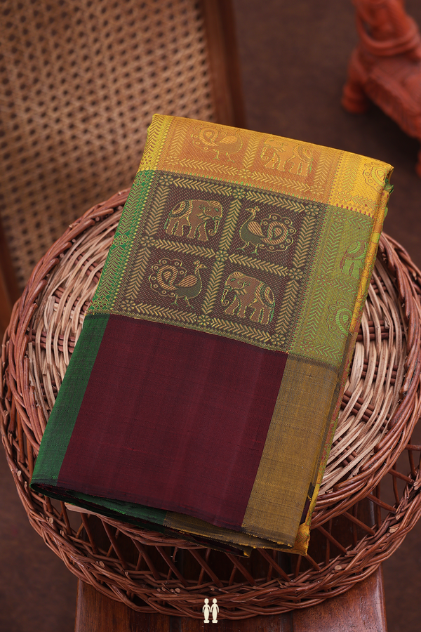 Kanchipuram Silk Saree In Multicolor With Jacquard Pattern