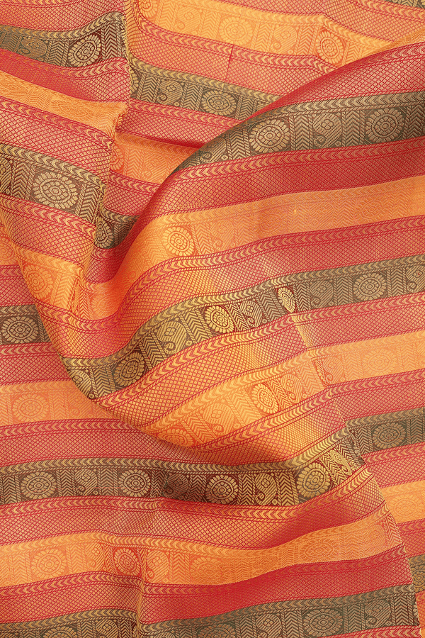 Kanchipuram Silk Saree In Multicolor With Jacquard Pattern