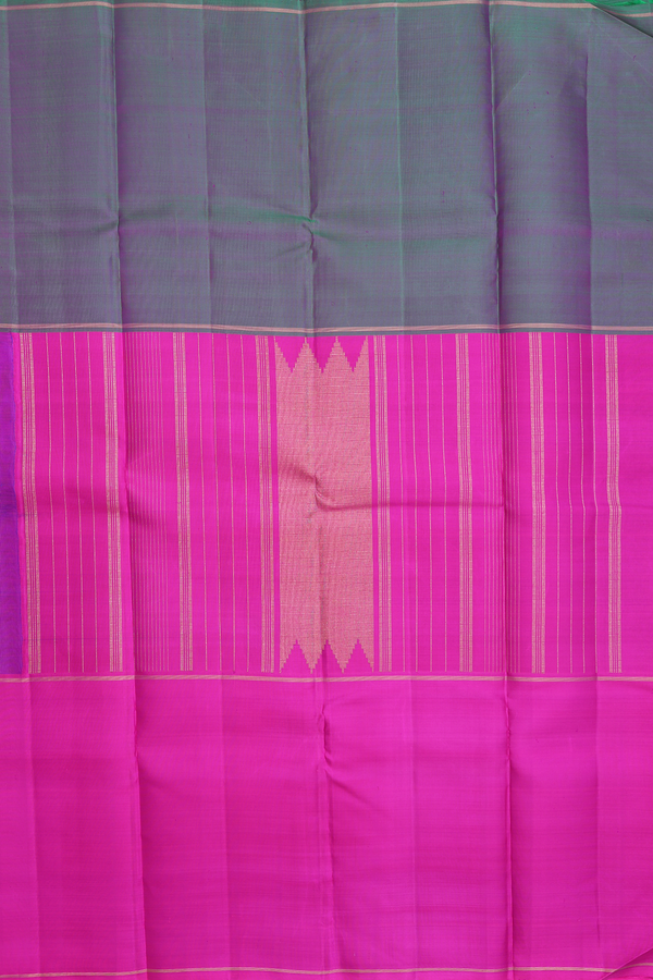 Kanchipuram Silk Saree In Multicolor With Muppagam Design