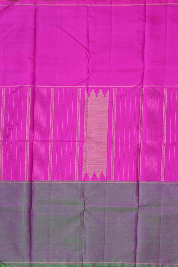 Kanchipuram Silk Saree In Multicolor With Muppagam Design