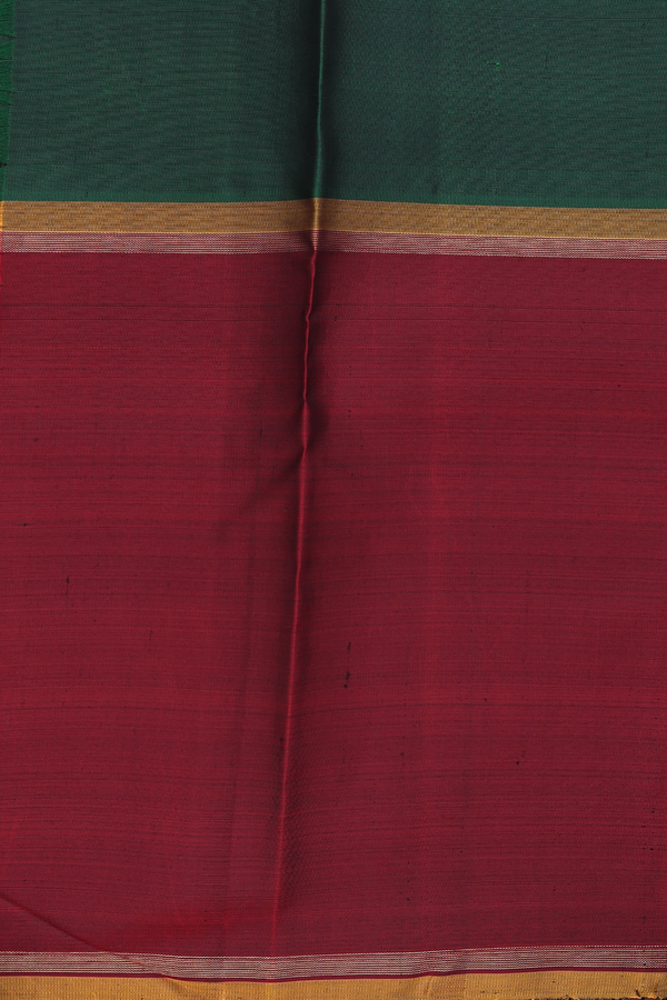 Kanchipuram Silk Saree In Multicolor With Muppagam Design