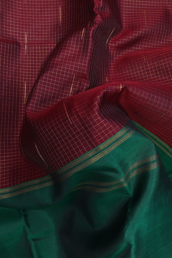 Kanchipuram Silk Saree In Multicolor With Muppagam Design