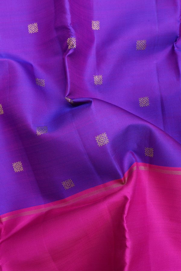 Kanchipuram Silk Saree In Multicolor With Muppagam Design