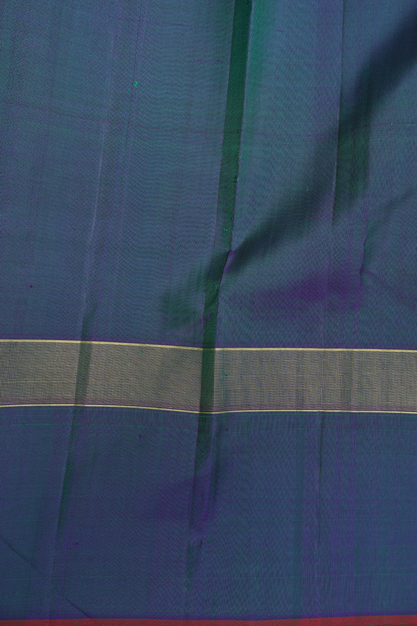 Kanchipuram Silk Saree In Multicolor With Stripes Design