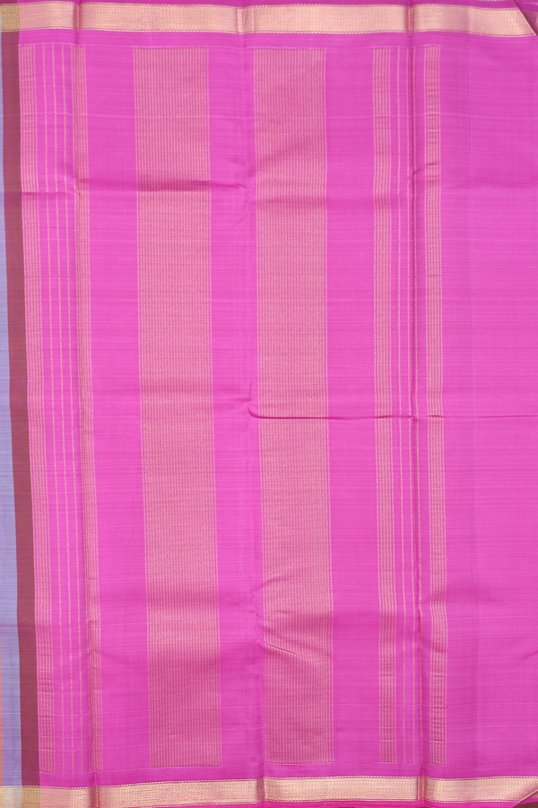 Kanchipuram Silk Saree In Multicolor With Stripes Design