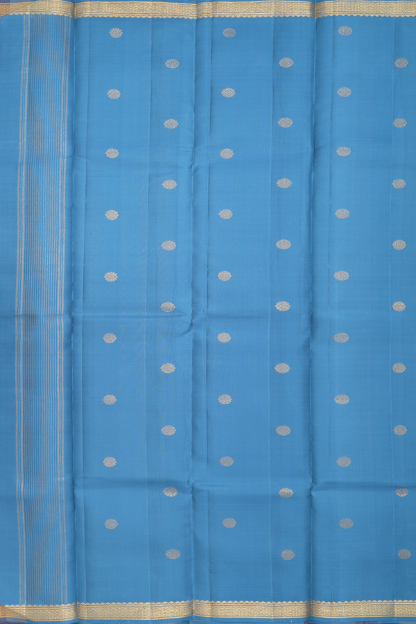 Kanchipuram Silk Saree In Multicolor With Stripes Design