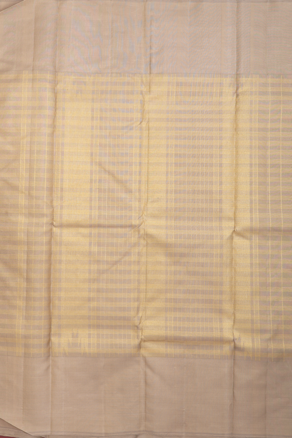 Kanchipuram Silk Saree In Multicolor With Stripes Design