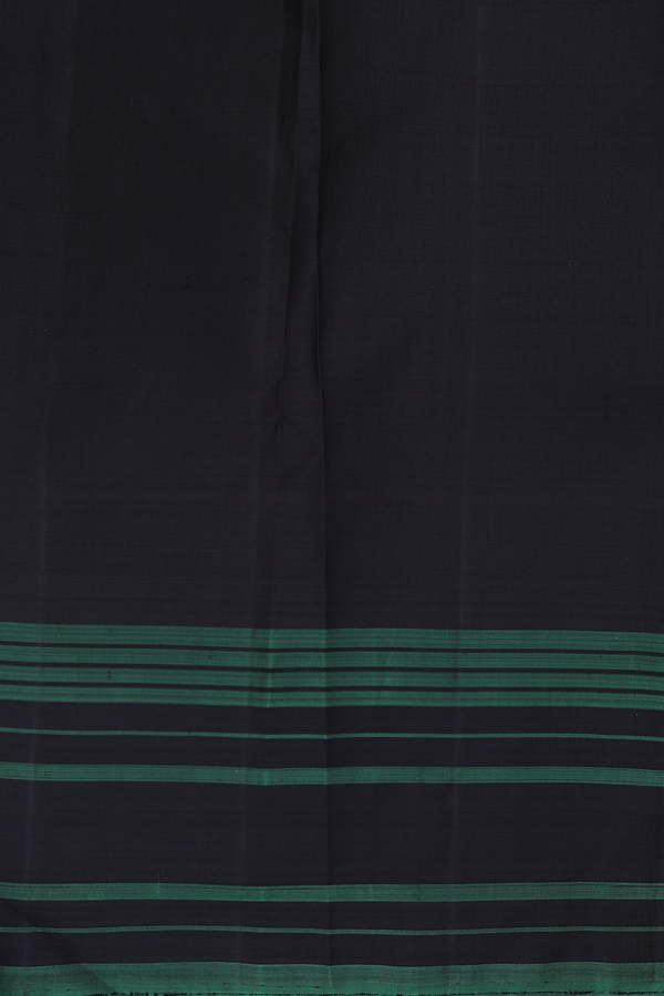 Kanchipuram Silk Saree In Mustard Yellow With Contrast Border